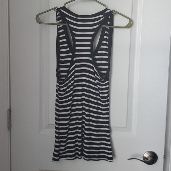 BCBG Black and White Striped Tank - Picture 3 of 3